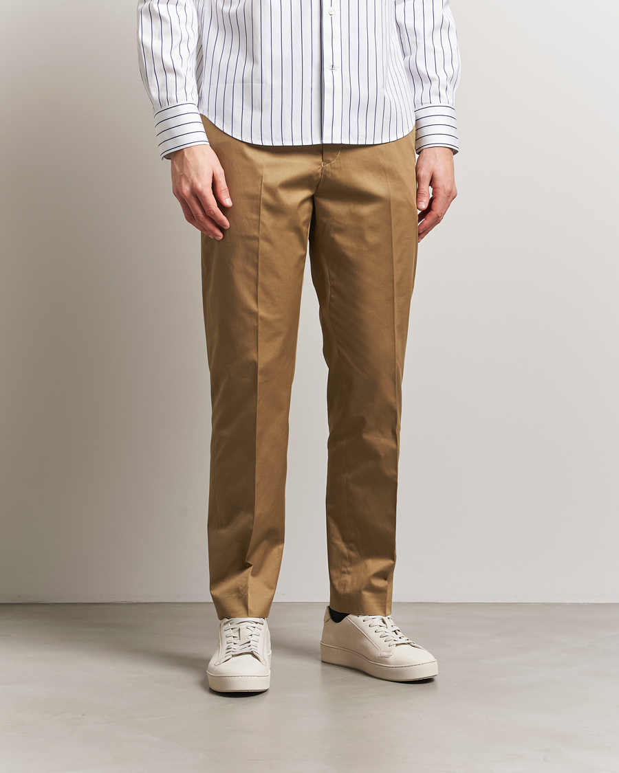 Heren | Broeken | Tiger of Sweden | Tannen Cotton Drawstring Trousers Beige