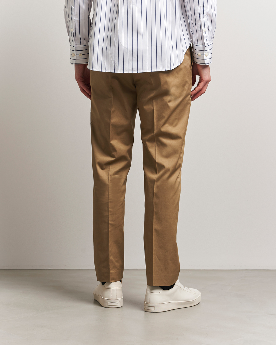 Heren | Broeken | Tiger of Sweden | Tannen Cotton Drawstring Trousers Beige