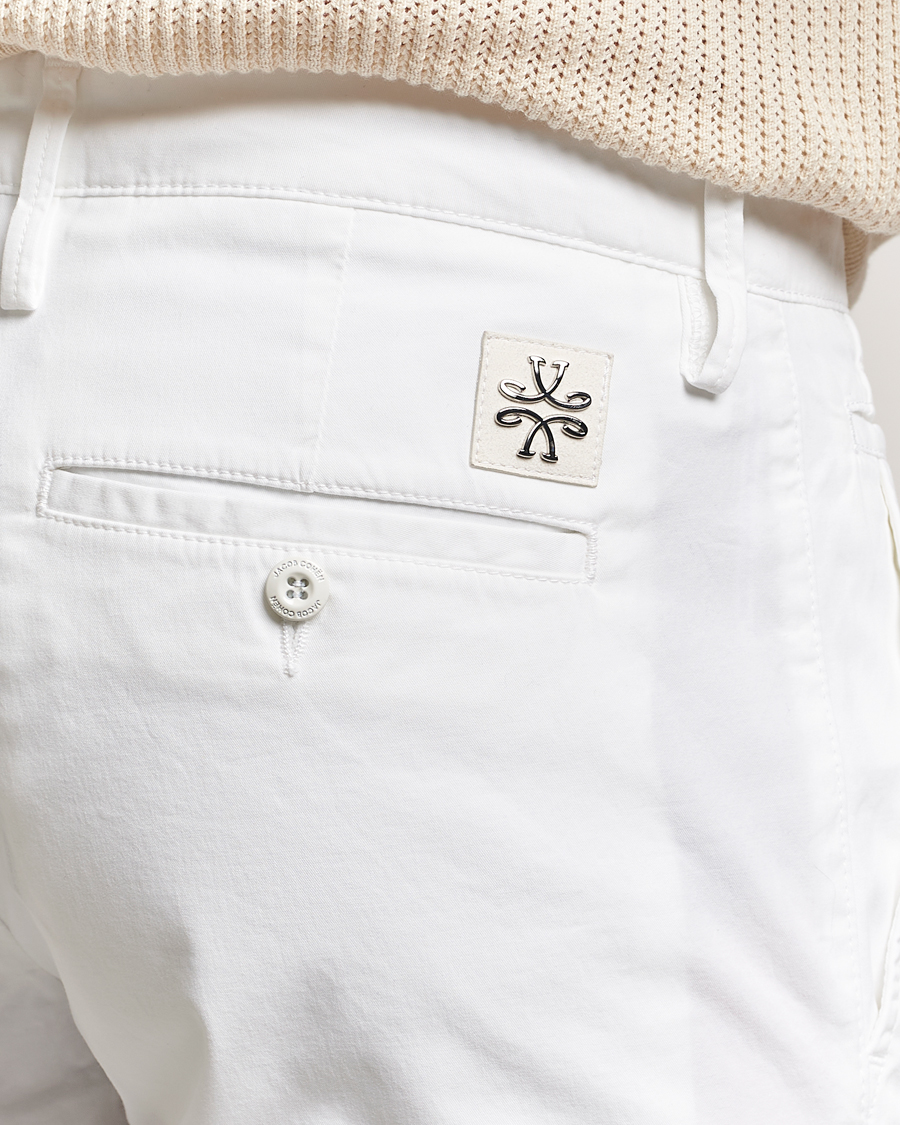 Heren | Broeken | Jacob Cohën | Bobby Cotton Gabardine Chinos White