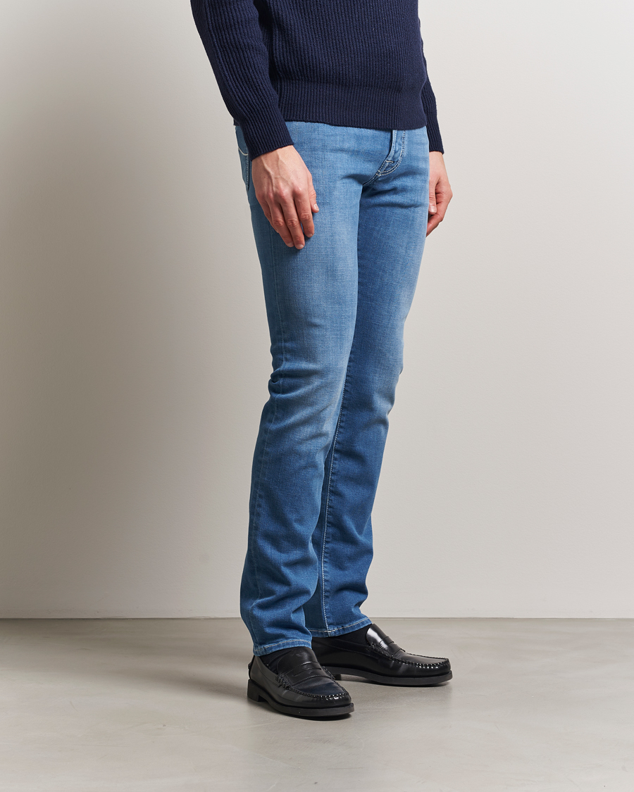 Heren | Jeans | Jacob Cohën | Bard Slim Fit Stretch Vintage Jeans Medium Blue