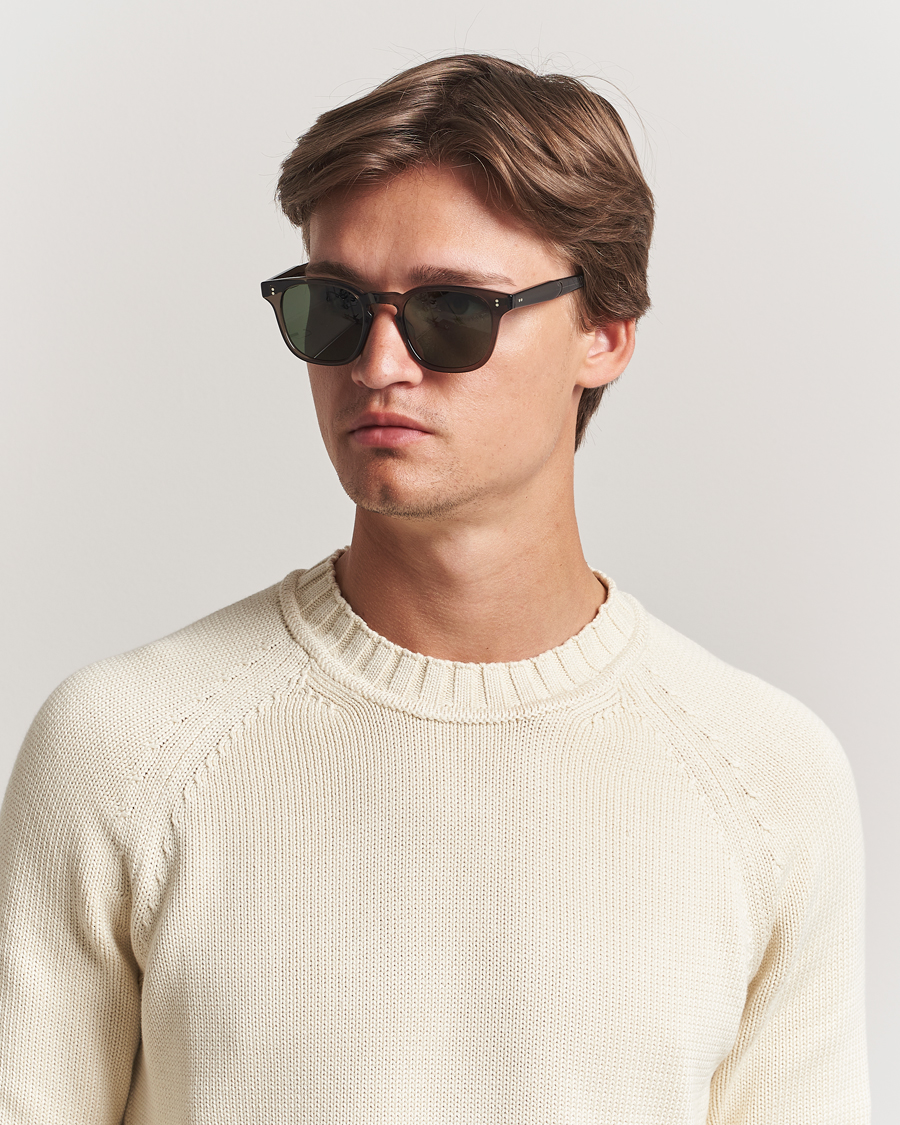 Heren | Zonnebrillen | Garrett Leight | Ace II 49 Sunglasses Black Glass