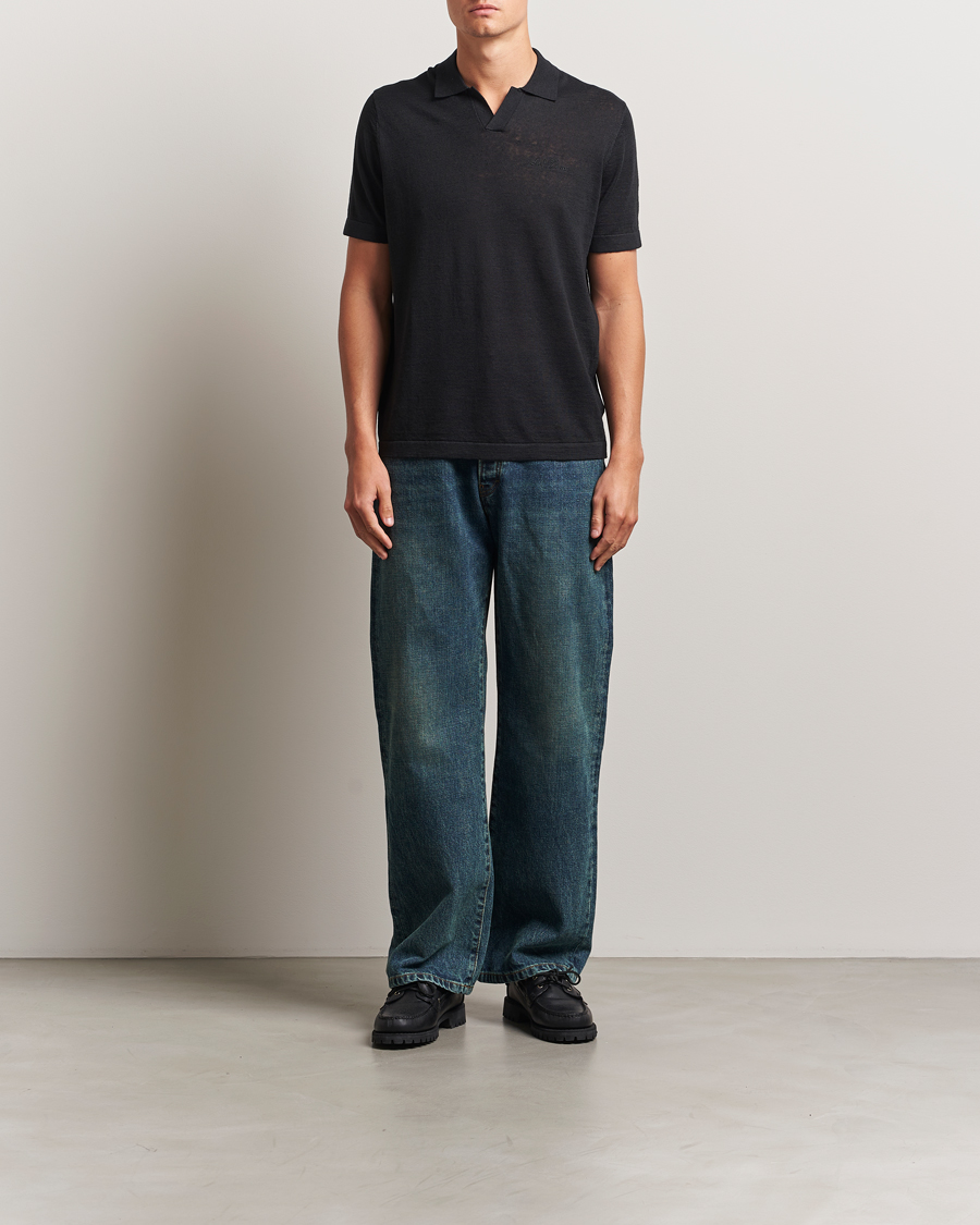 Heren | Polo's | LES DEUX | Emmanuel Knit Polo Black