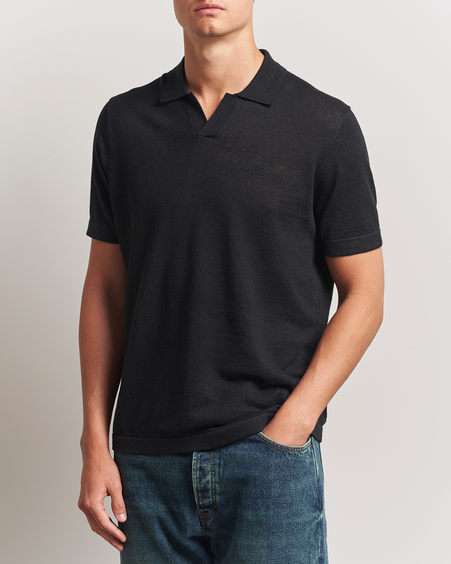 Heren | Polo's | LES DEUX | Emmanuel Knit Polo Black