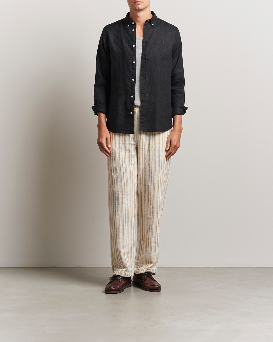 Heren | Overhemden | LES DEUX | Konrad Linen Shirt Black