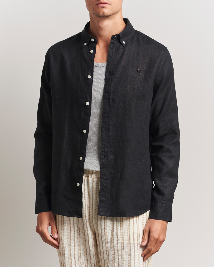 Heren | Overhemden | LES DEUX | Konrad Linen Shirt Black