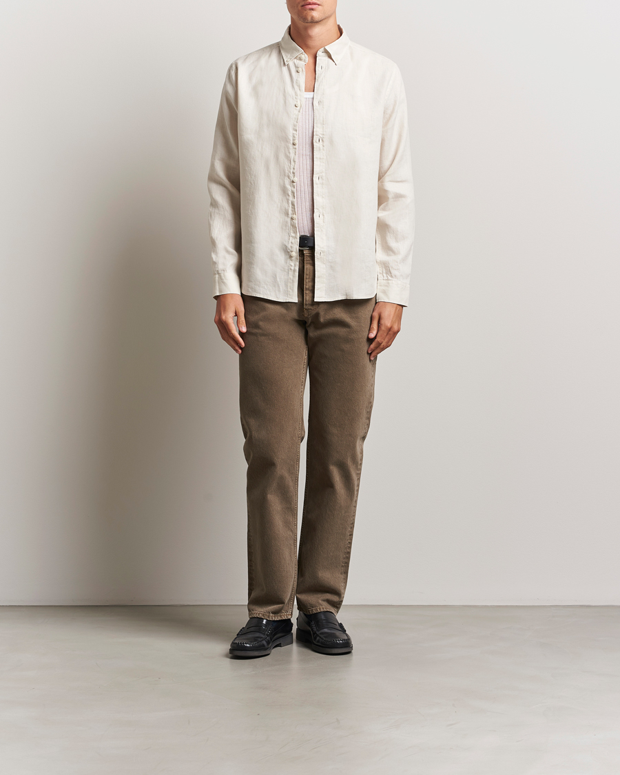 Heren | Overhemden | LES DEUX | Konrad Linen Shirt Ivory