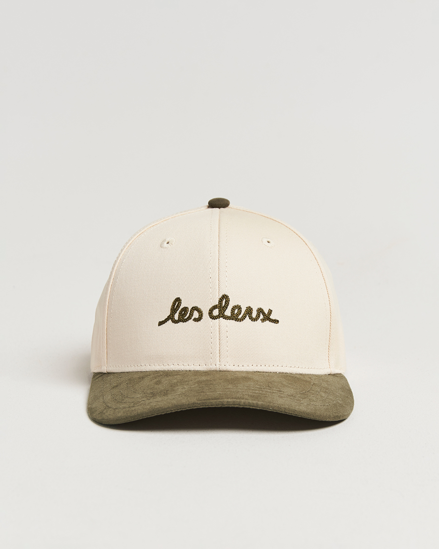 Heren | Hoeden en petten | LES DEUX | Brad Contrast Suede Baseball Cap Ivory
