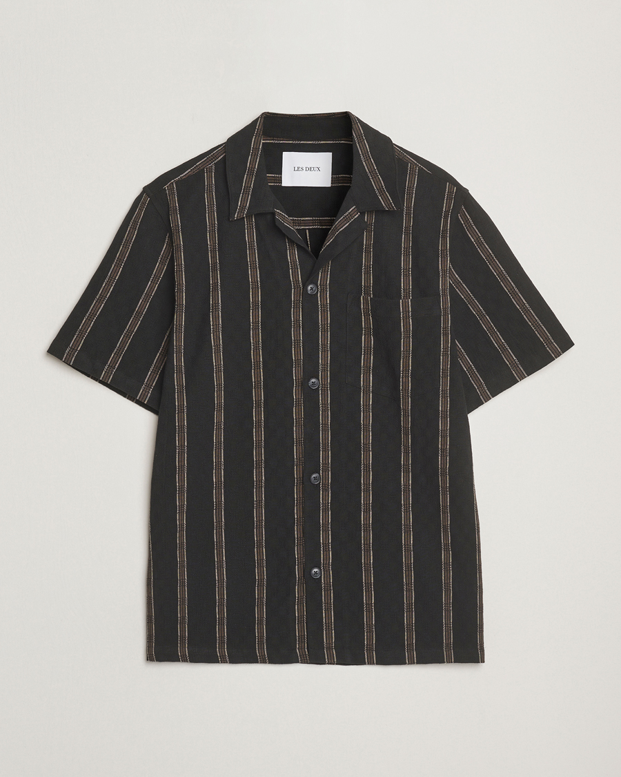Heren | Overhemden | LES DEUX | Lucas Check Dobby Shirt Black