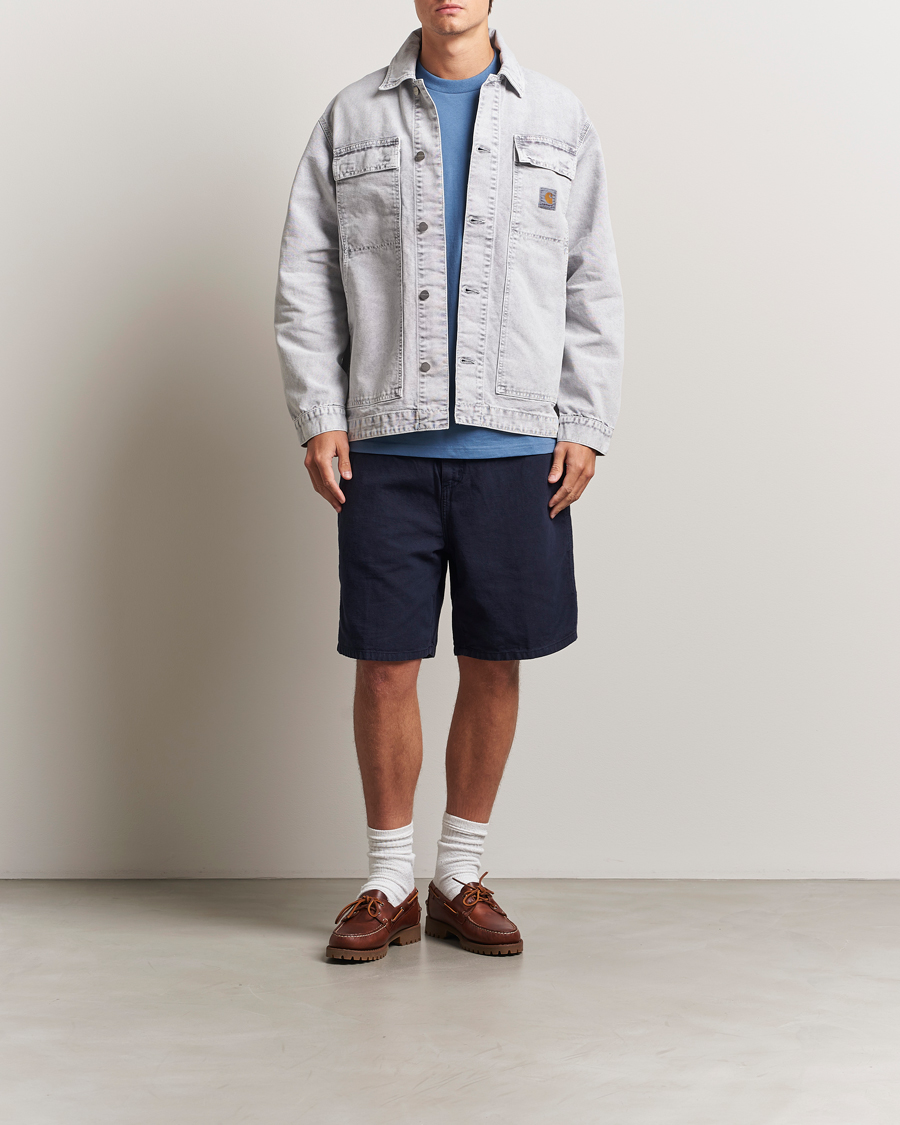 Heren | Korte broek | Carhartt WIP | Walter Single Knee Cotton/Linen Short Dark Navy