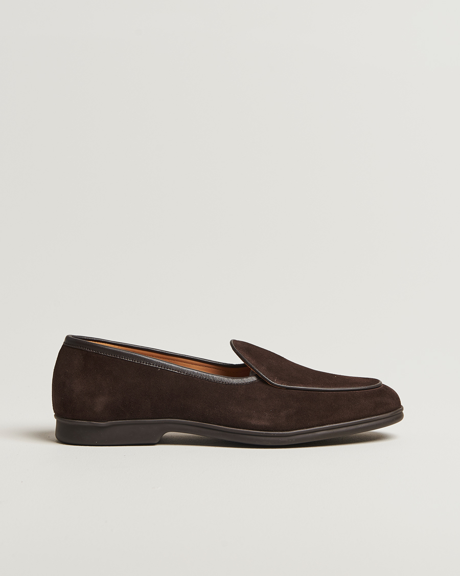 Heren | Instappers | Myrqvist | Ängby Walker Loafer Dark Brown Suede