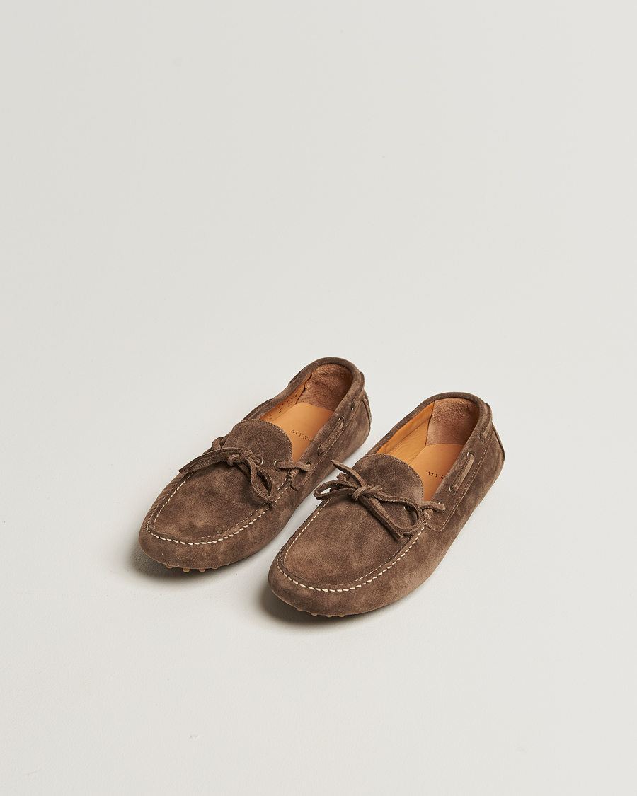 Heren | Mocassins | Myrqvist | Tofta Car Shoe Taupe Suede