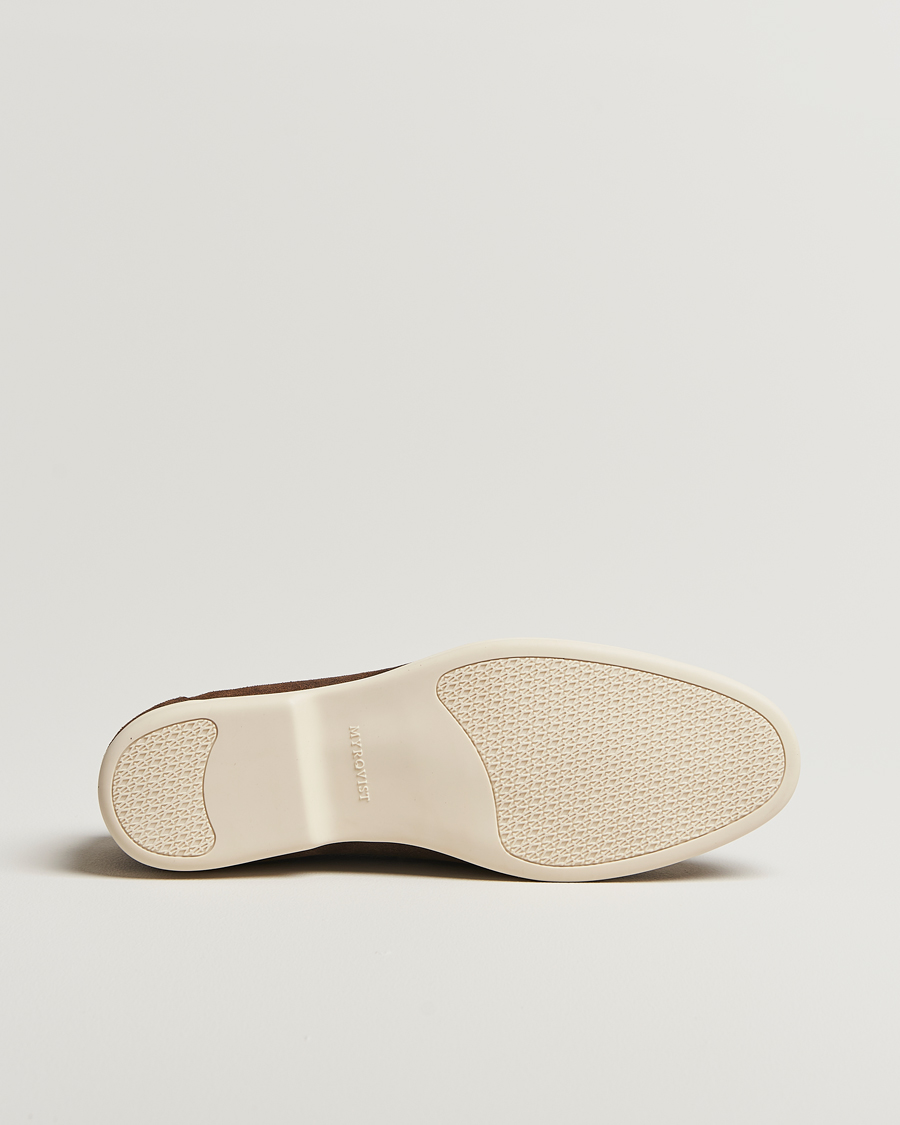 Heren | Bootschoenen | Myrqvist | Sandhamn Boat Shoe Waxed Chestnut Suede