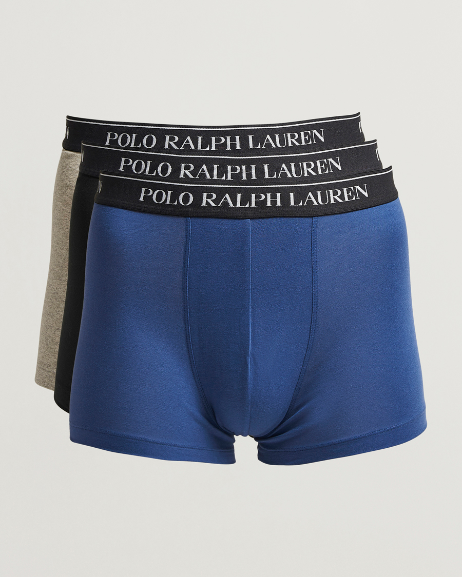 Heren | Ondergoed | Polo Ralph Lauren | 3-Pack Trunk Black/Grey/Royal Blue