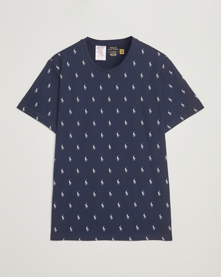 Heren | Polo Ralph Lauren All over Player Sleeping Tee Cruise Navy | Polo Ralph Lauren | All over Player Sleeping Tee Cruise Navy