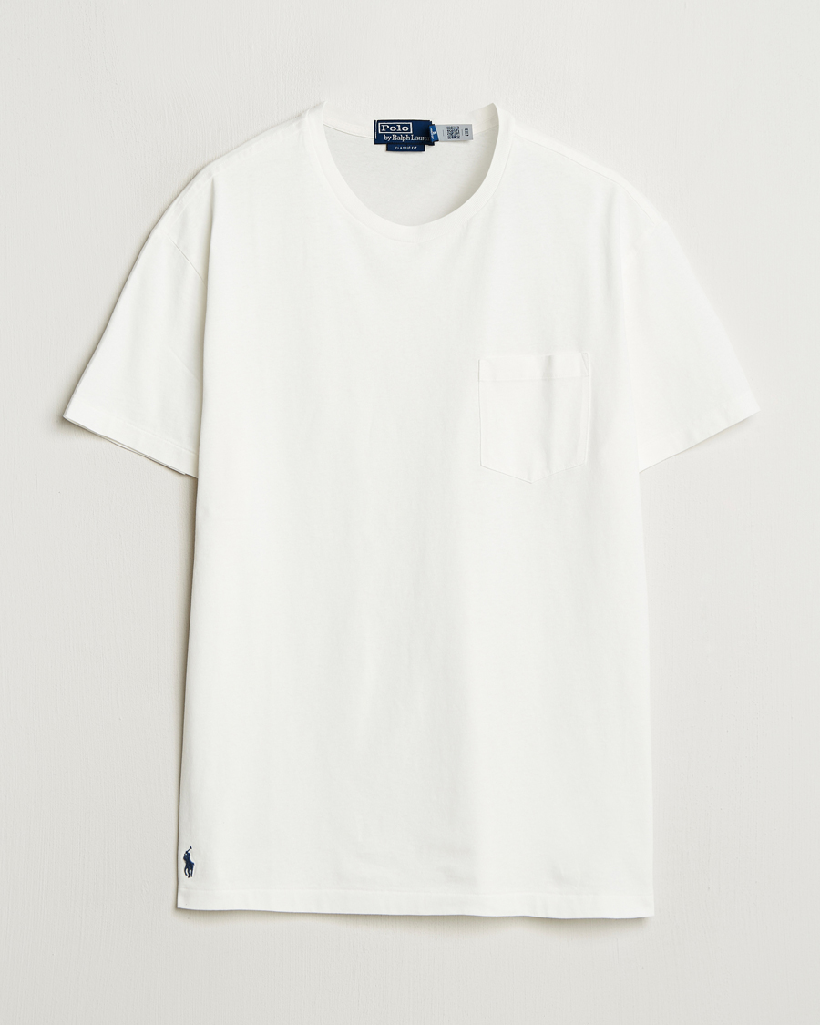 Heren | T-shirts | Polo Ralph Lauren | Washed Classic Fit Pocket Tee Deckwash White