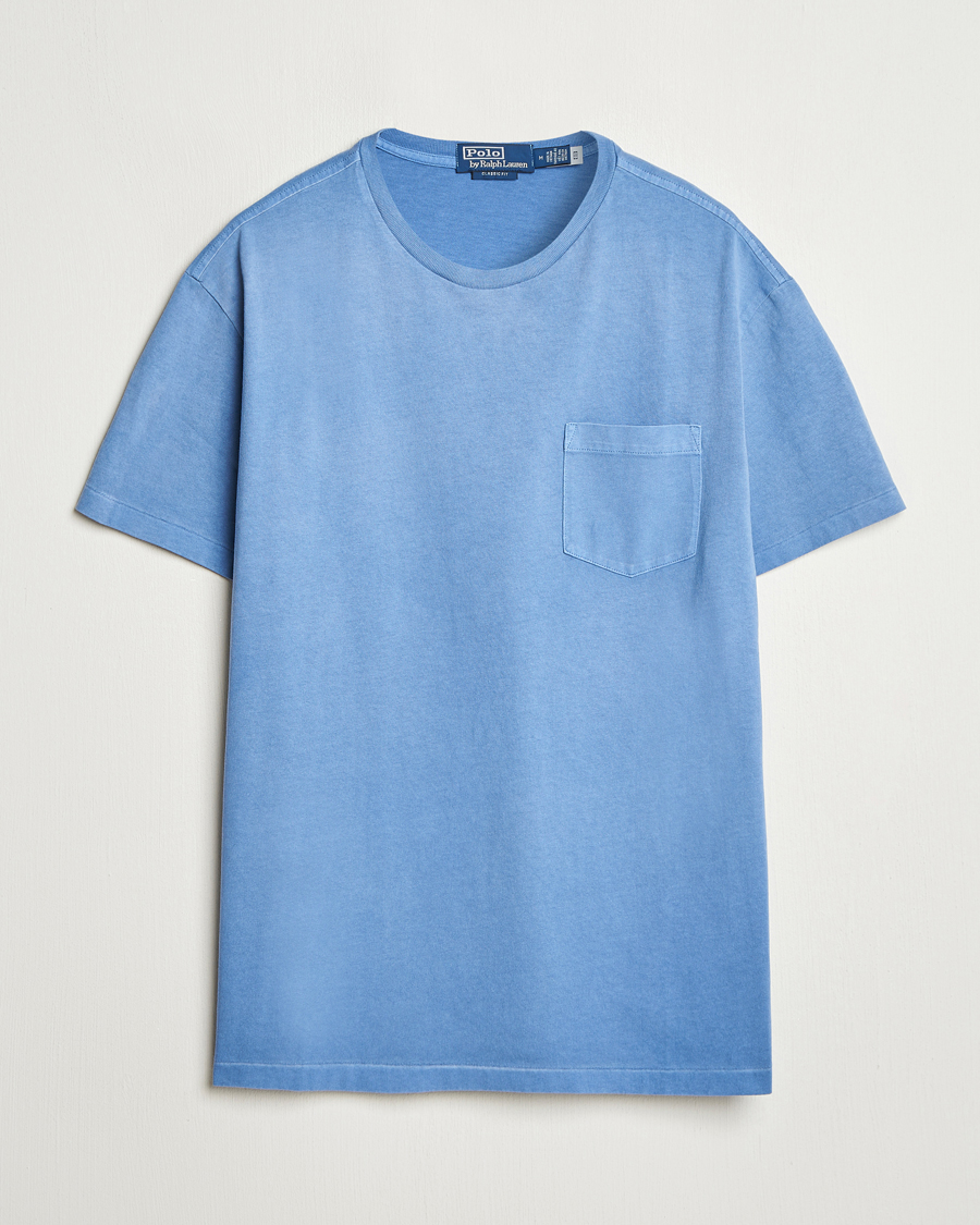Heren | T-shirts | Polo Ralph Lauren | Washed Classic Fit Pocket Tee Campus Blue