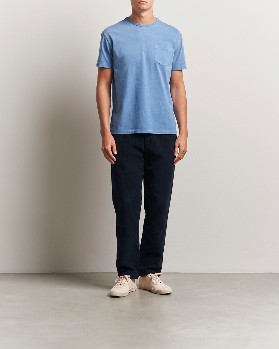 Heren | T-shirts | Polo Ralph Lauren | Washed Classic Fit Pocket Tee Campus Blue