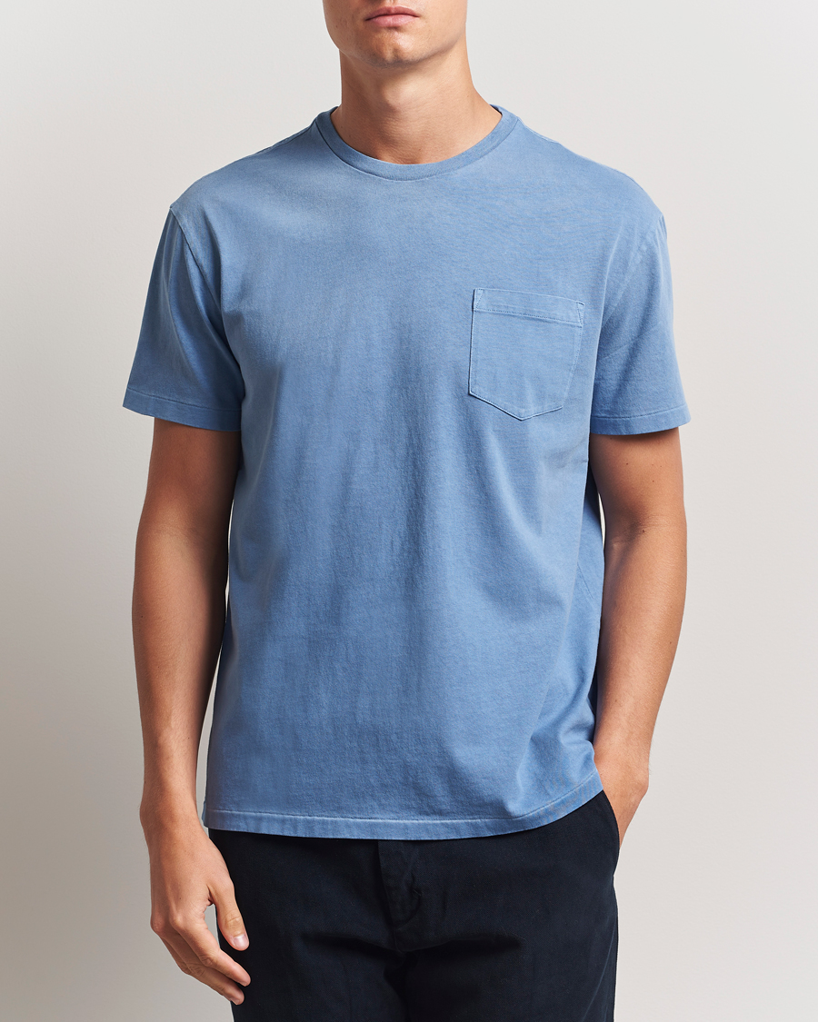 Heren | T-shirts | Polo Ralph Lauren | Washed Classic Fit Pocket Tee Campus Blue