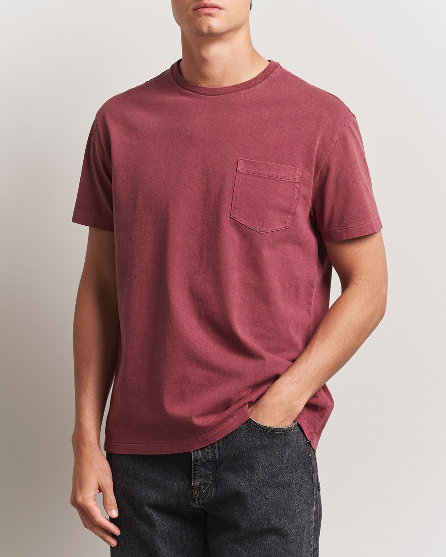 Heren | T-shirts | Polo Ralph Lauren | Washed Classic Fit Pocket Tee Red Wine