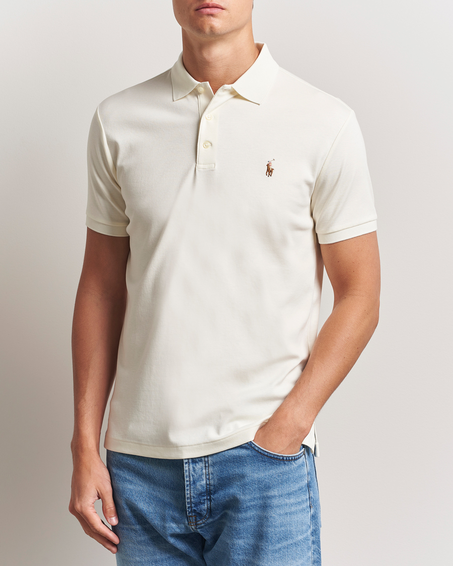 Heren | Polo's | Polo Ralph Lauren | Luxury Pima Cotton Polo Pale Cream
