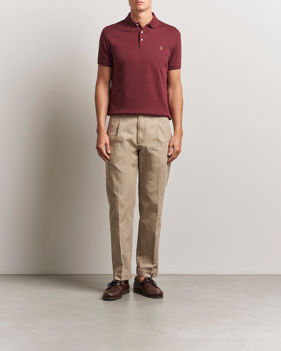 Heren | Polo's | Polo Ralph Lauren | Luxury Pima Cotton Polo Red Wine