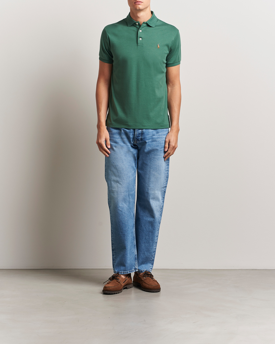 Heren | Polo's | Polo Ralph Lauren | Luxury Pima Cotton Polo Washed Forest