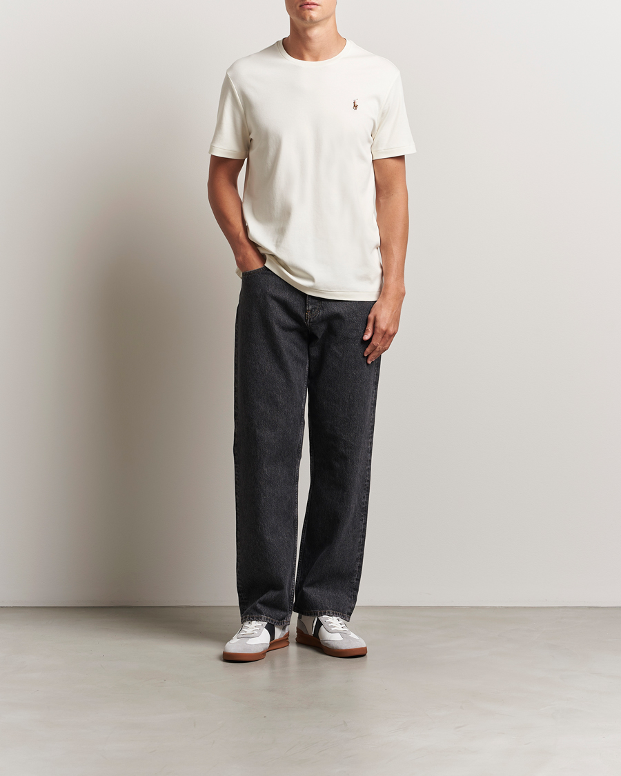 Heren | T-shirts | Polo Ralph Lauren | Luxury Pima Cotton Crew Neck T-Shirt Pale Cream