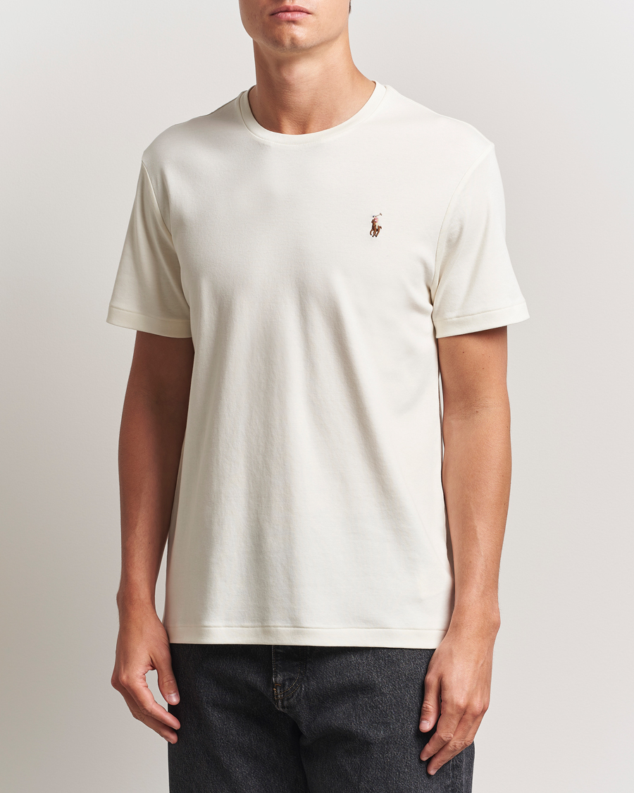 Heren | T-shirts | Polo Ralph Lauren | Luxury Pima Cotton Crew Neck T-Shirt Pale Cream