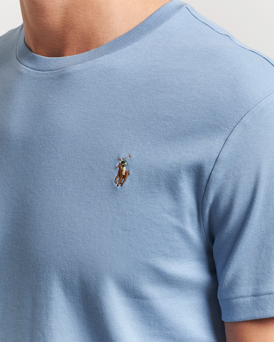 Heren | T-shirts | Polo Ralph Lauren | Luxury Pima Cotton Crew Neck T-Shirt Channel Blue