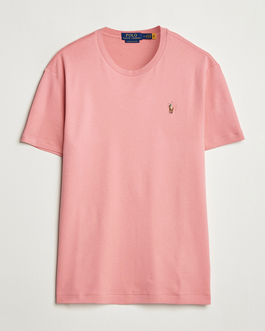 Heren | T-shirts | Polo Ralph Lauren | Luxury Pima Cotton Crew Neck T-Shirt Desert Rose