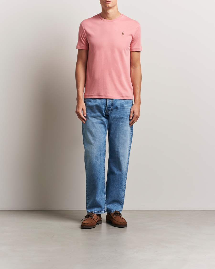 Heren | T-shirts | Polo Ralph Lauren | Luxury Pima Cotton Crew Neck T-Shirt Desert Rose