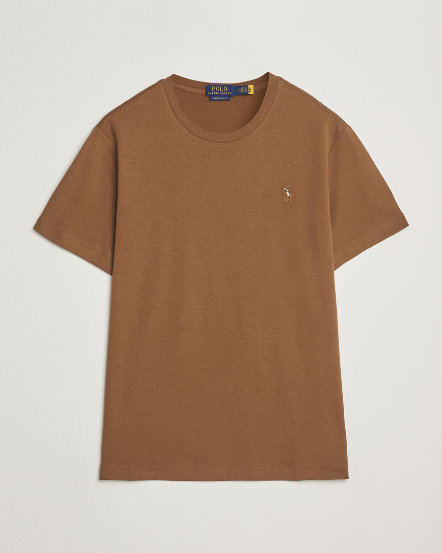Heren | T-shirts | Polo Ralph Lauren | Luxury Pima Cotton Crew Neck T-Shirt Nature Brown