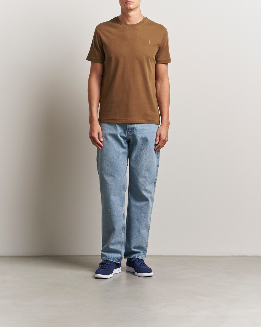 Heren | T-shirts | Polo Ralph Lauren | Luxury Pima Cotton Crew Neck T-Shirt Nature Brown