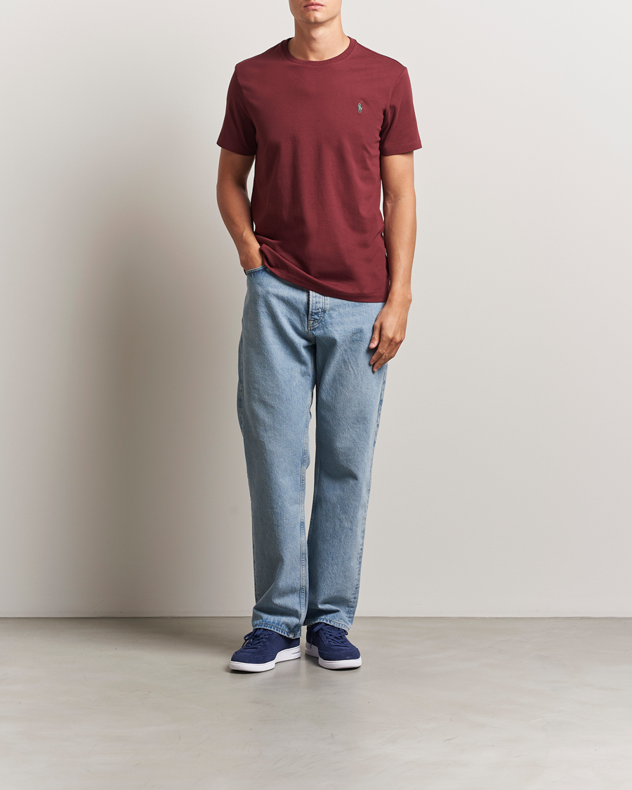 Heren | T-shirts | Polo Ralph Lauren | Custom Slim Fit Crew Neck T-Shirt Red Wine