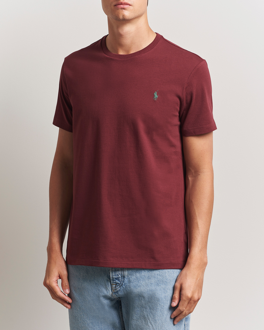 Heren | T-shirts | Polo Ralph Lauren | Custom Slim Fit Crew Neck T-Shirt Red Wine