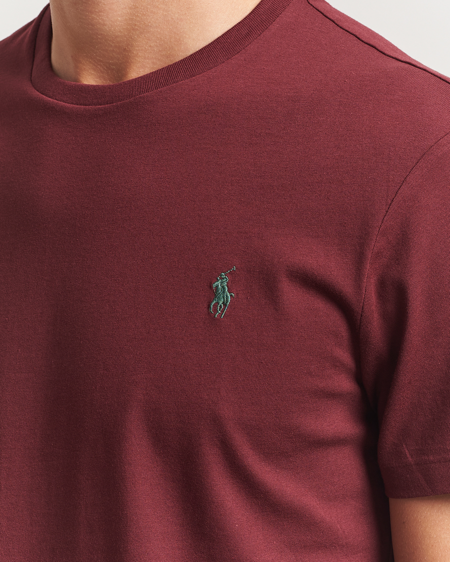 Heren | T-shirts | Polo Ralph Lauren | Custom Slim Fit Crew Neck T-Shirt Red Wine