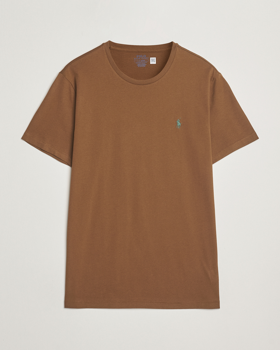 Heren | T-shirts | Polo Ralph Lauren | Custom Slim Fit Crew Neck T-Shirt Nature Brown