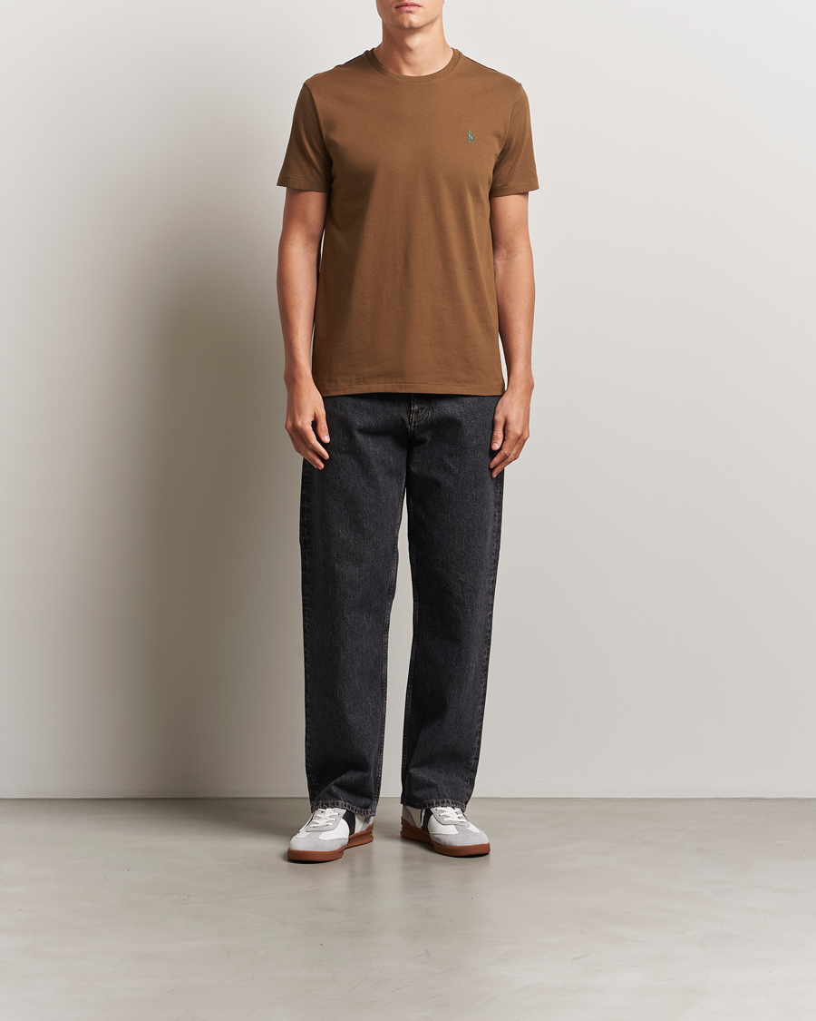 Heren | T-shirts | Polo Ralph Lauren | Custom Slim Fit Crew Neck T-Shirt Nature Brown