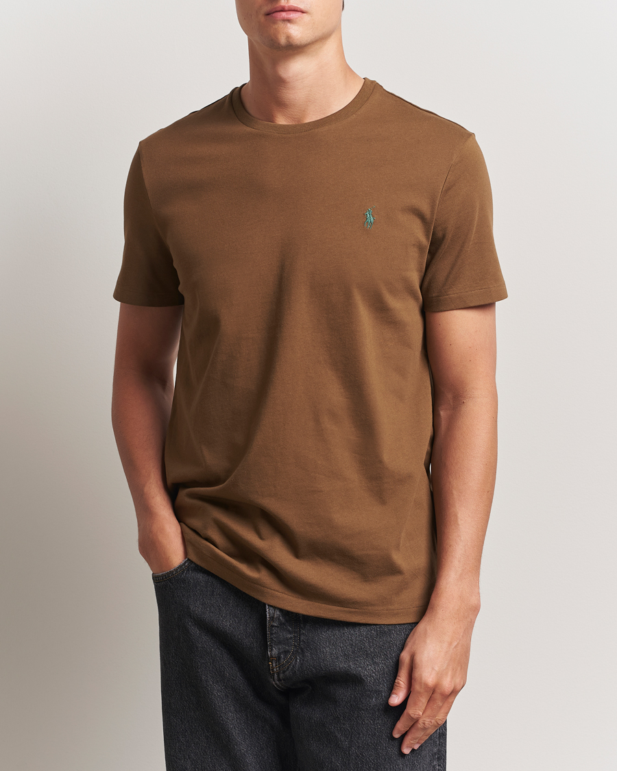 Heren | T-shirts | Polo Ralph Lauren | Custom Slim Fit Crew Neck T-Shirt Nature Brown