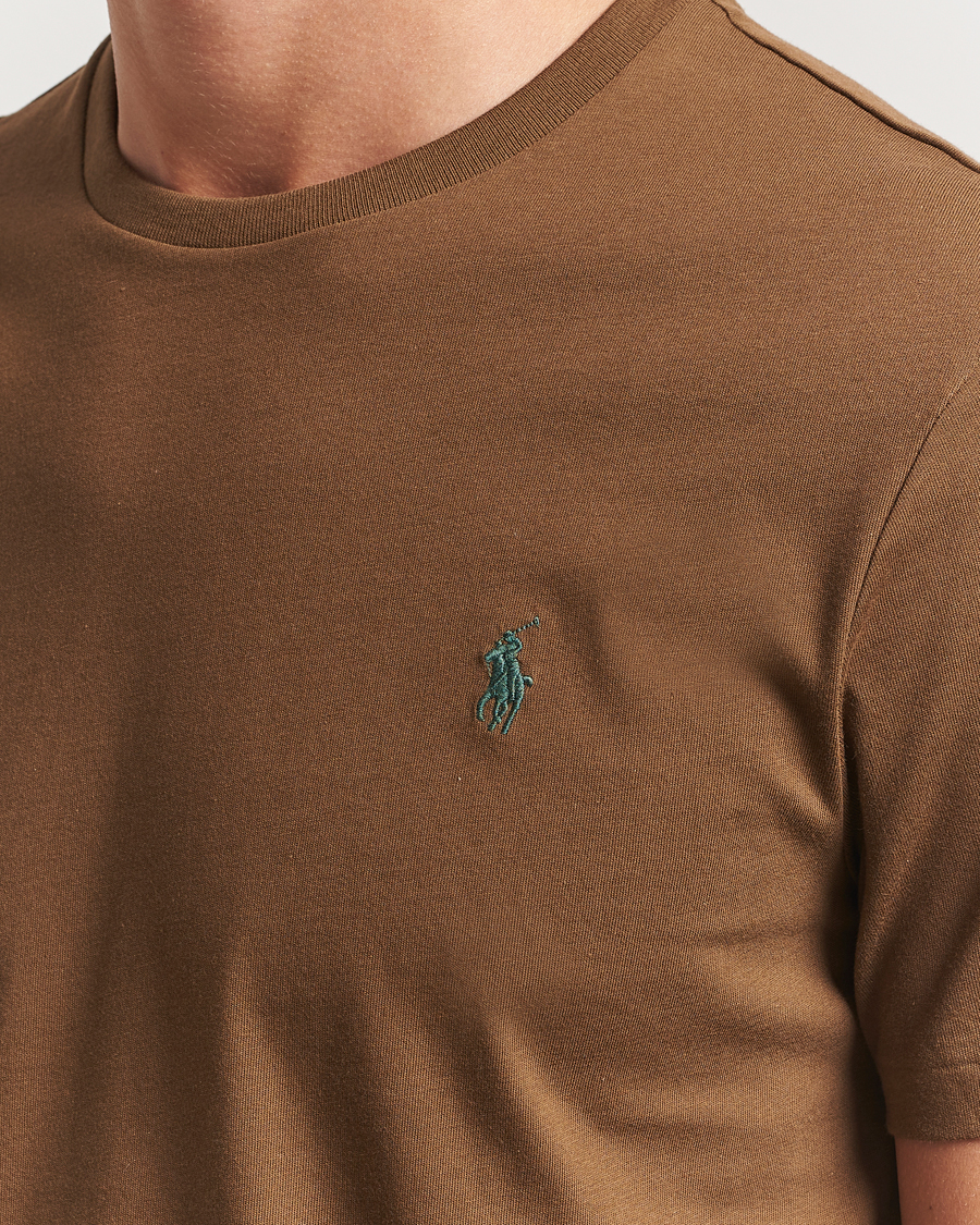 Heren | T-shirts | Polo Ralph Lauren | Custom Slim Fit Crew Neck T-Shirt Nature Brown