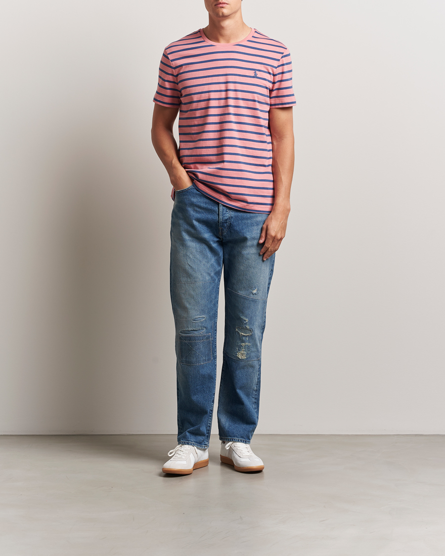 Heren | T-shirts | Polo Ralph Lauren | Custom Slim Fit Striped Tee Desert Rose/Old Royal