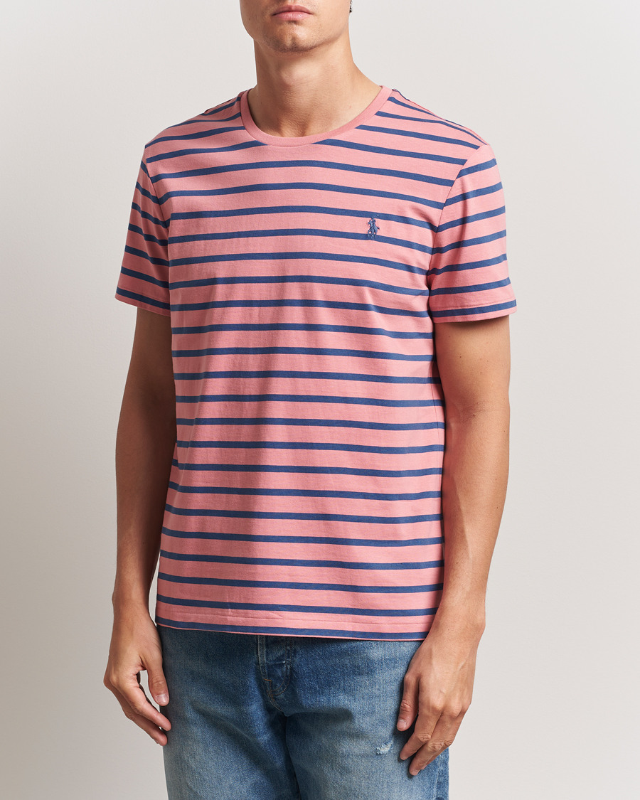 Heren | T-shirts | Polo Ralph Lauren | Custom Slim Fit Striped Tee Desert Rose/Old Royal