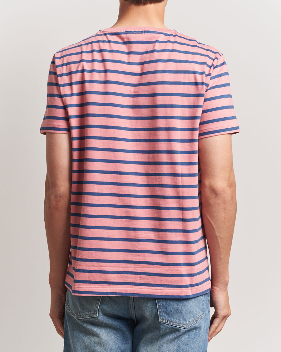 Heren | T-shirts | Polo Ralph Lauren | Custom Slim Fit Striped Tee Desert Rose/Old Royal