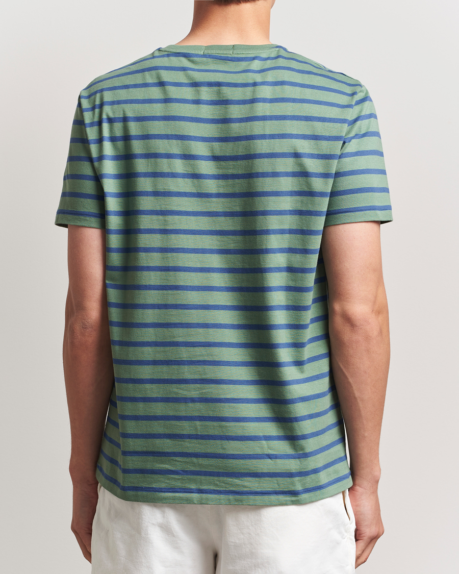 Heren | T-shirts | Polo Ralph Lauren | Custom Slim Fit Striped Tee Green/Old Royal