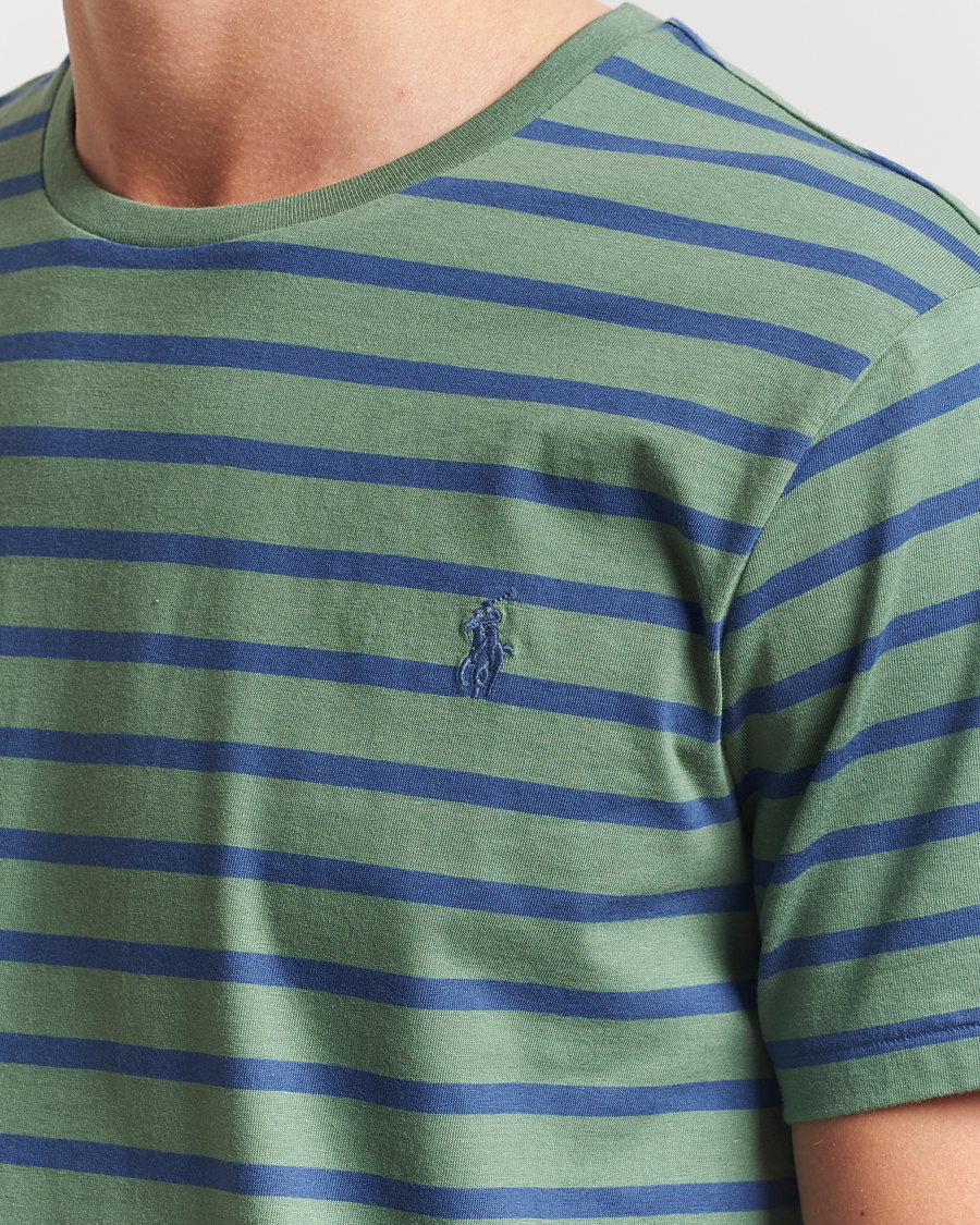 Heren | T-shirts | Polo Ralph Lauren | Custom Slim Fit Striped Tee Green/Old Royal