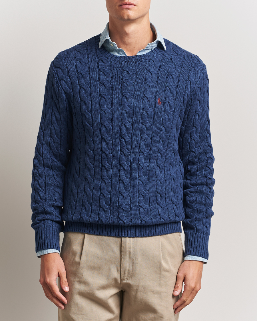 Heren | Truien | Polo Ralph Lauren | Cotton Cable Pullover Light Navy