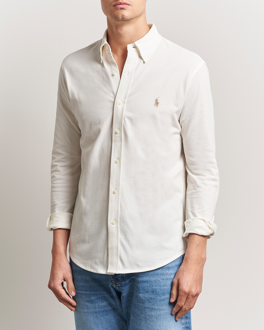 Heren | Overhemden | Polo Ralph Lauren | Featherweight Mesh Shirt Pale Cream