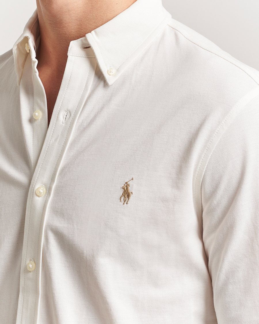 Heren | Overhemden | Polo Ralph Lauren | Featherweight Mesh Shirt Pale Cream
