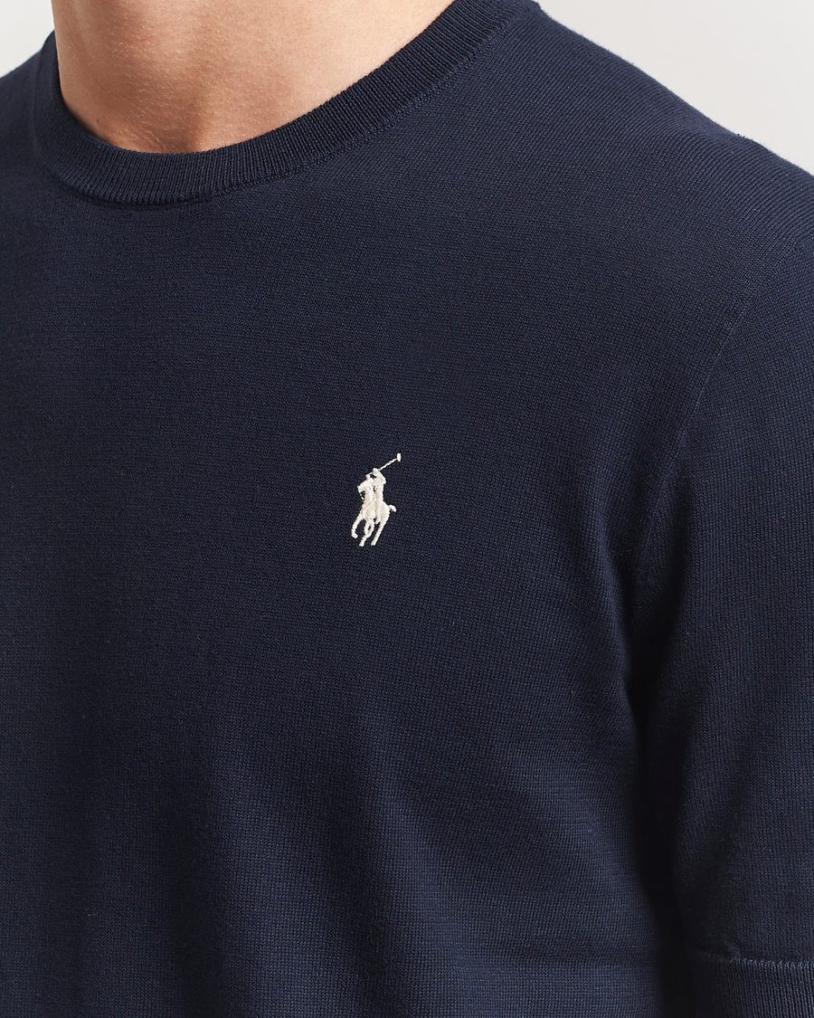 Heren | T-shirts | Polo Ralph Lauren | Knitted Short Sleeve Tee Hunter Navy