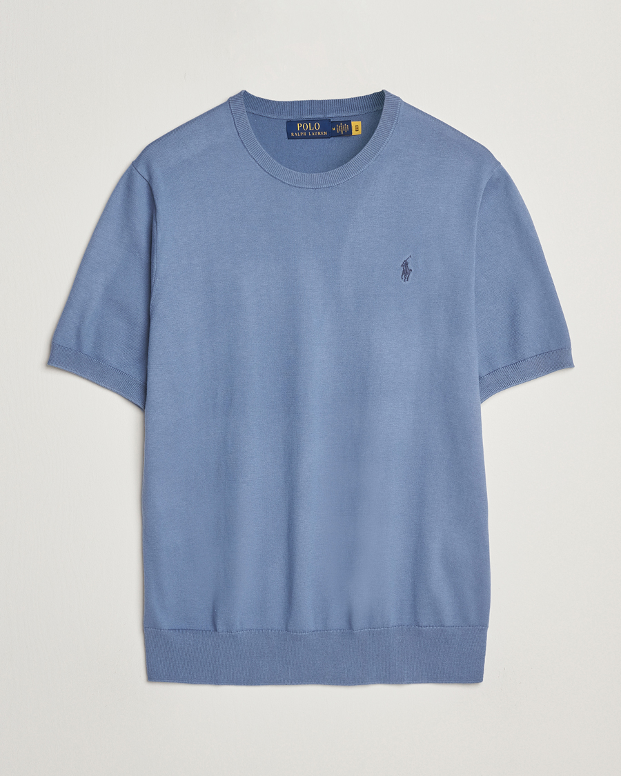 Heren | Truien | Polo Ralph Lauren | Knitted Short Sleeve Tee Capri Blue